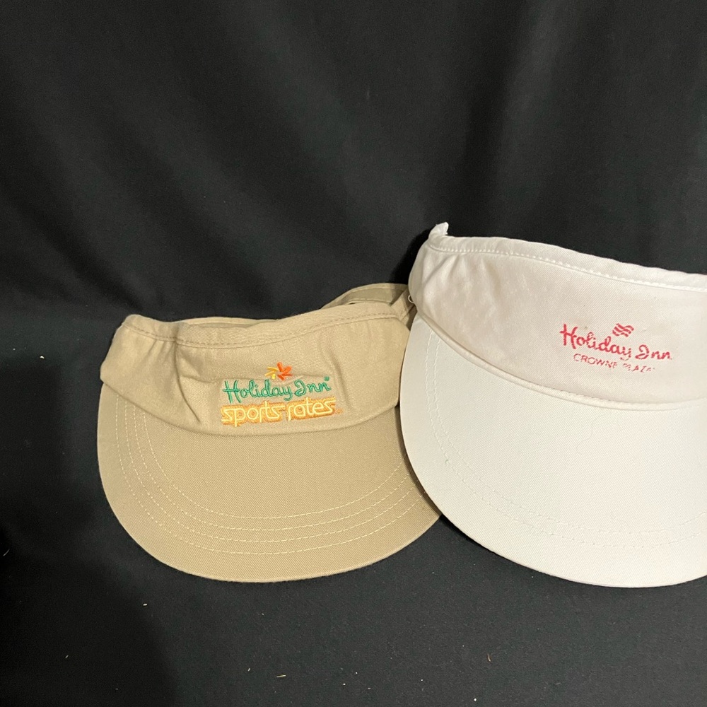 Hotel Holiday Inn & - HI Crowne Plaza Logo Vintage Visor Caps Collectable